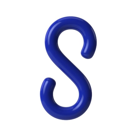 Montour Line Blue Plastic Chain S Hook, 2 in CH-S-20-BL